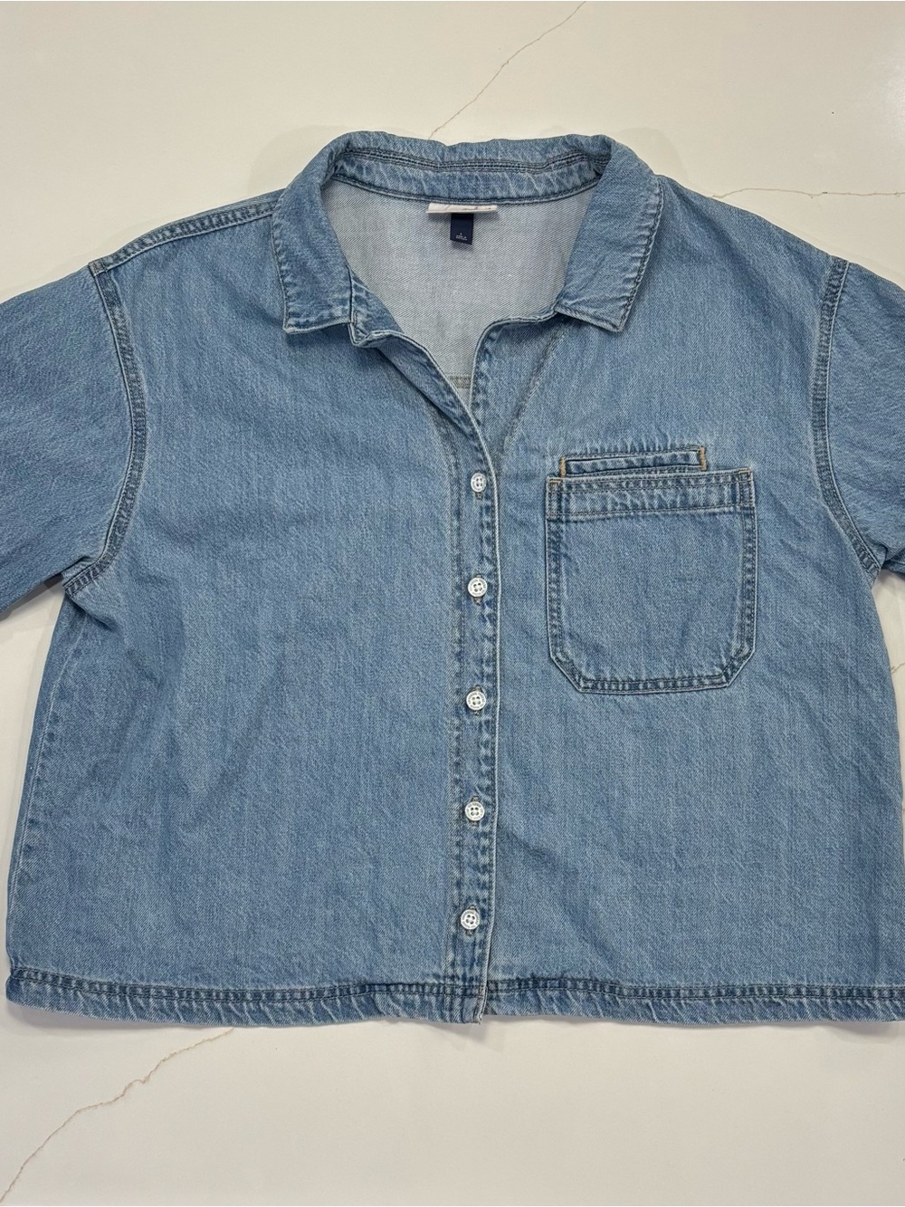 Universal Thread Light Blue Denim Button-Front Shirt